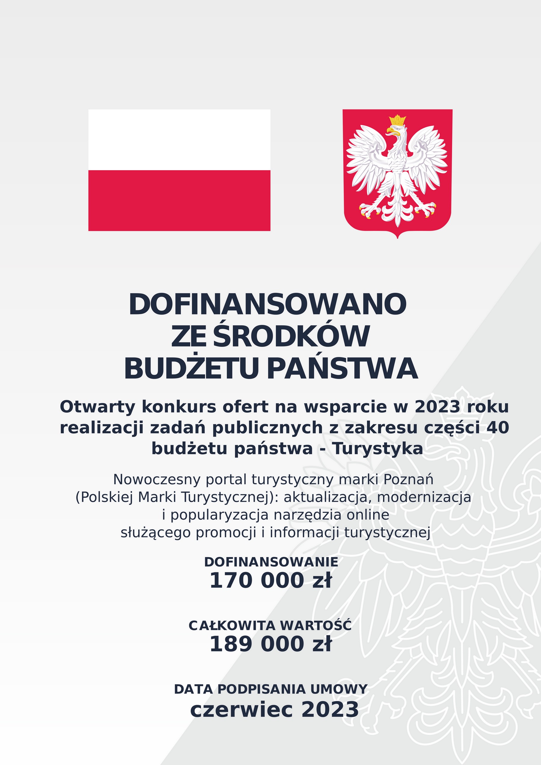 Informacja o dofinansowaniu ze środków budżetu państwa