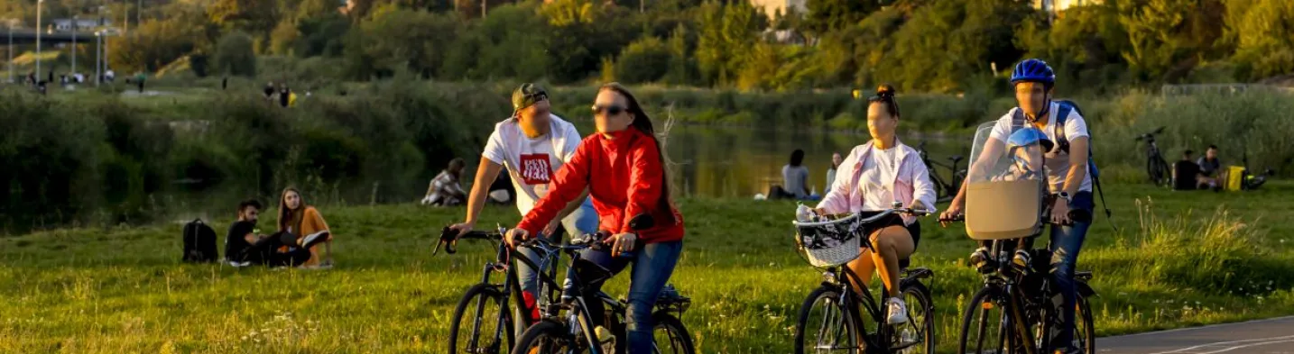 Biking through the green Poznań
